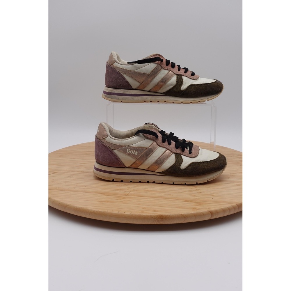 Gola Shoes Womens Size 6 37 White Suede Colorblock Running Sneakers Comfort